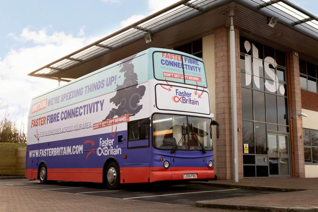Faster Britain Branded Bus